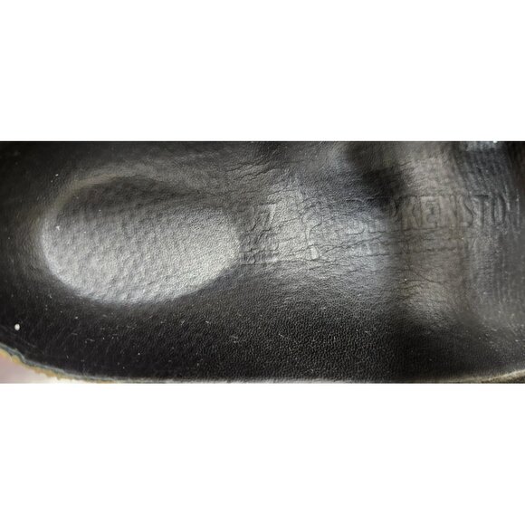 Birkenstock Arizona Womens Leather Sandals Black Double Buckle Comfort Slides 37 - Picture 11 of 14